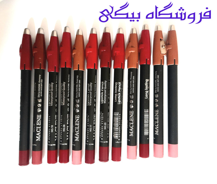 رژ مدادی مکلین اصلی پک 12 تایی