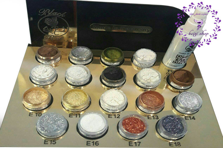 سایه پودری هایلایتر بلک رز اصل 18 رنگ