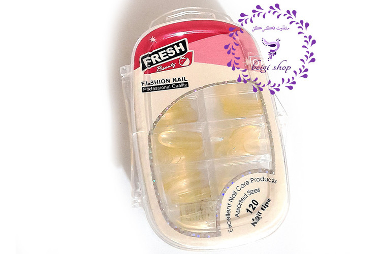 ناخن مصنوعی فرش مدل f523 بسته 120 عددی سر گرد بی رنگ