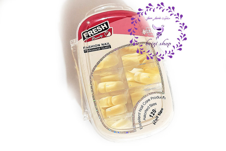 ناخن مصنوعی فرش مدل f501 بسته 120 عددی سر تخت استخوانی اصل