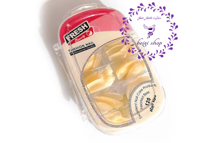 ناخن مصنوعی فرش مدل f521 بسته 120 عددی سر گرد استخوانی