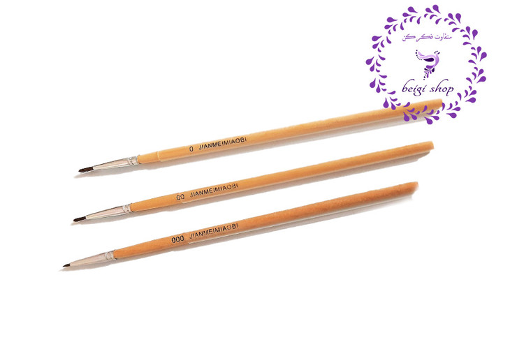 قلم موی خط چشم آکوا شماره در 3 سایز 0/00/000