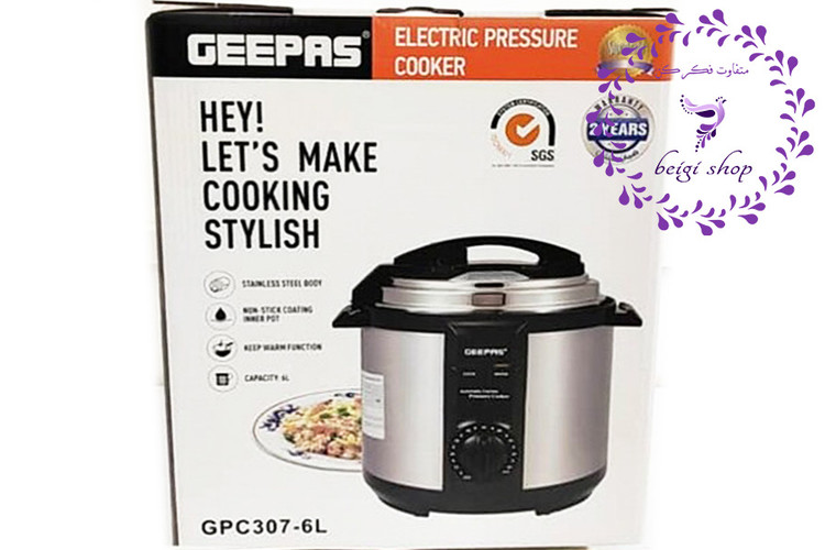 زودپز برقی جیپاس ۴ کاره 6 لیتری کارتن سفید اصل